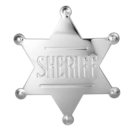 METAL SHERIFF BADGE ASSORTED COLOURS - Black