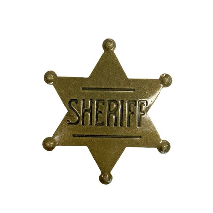 METAL SHERIFF BADGE ASSORTED COLOURS - Black