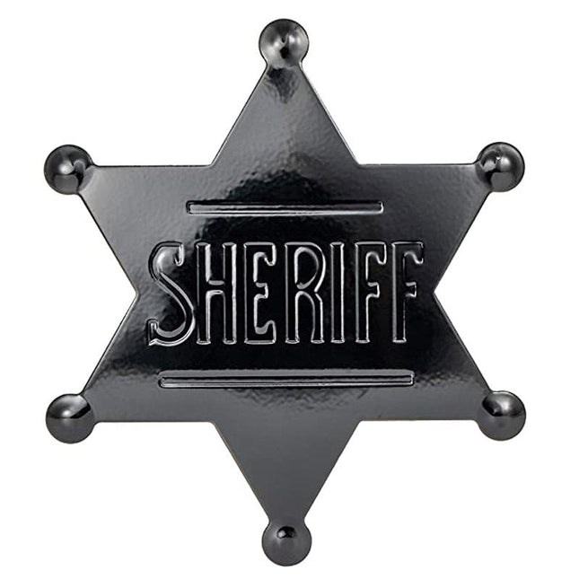 METAL SHERIFF BADGE ASSORTED COLOURS - Bronze