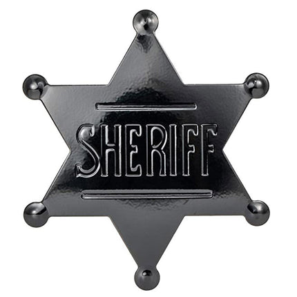 METAL SHERIFF BADGE ASSORTED COLOURS - Silver