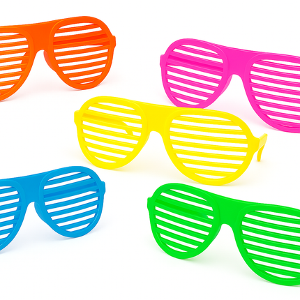 2X Giant Oversized Shutter Shades – Assorted Colours, Fun Party Glasses, Novelty Costume Accessory
