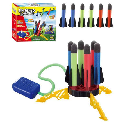 Air Power Foam Rocket Shoot Up Stomp Launcher Kids Outdoor Activities Toys