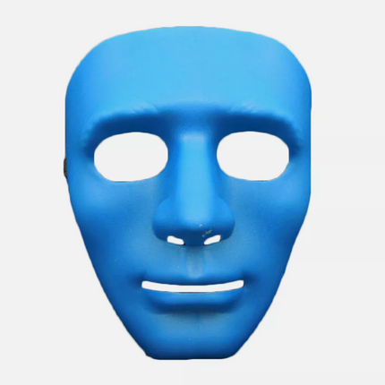 2x Robot Plain Mask Purge Style Halloween Scary Ghost Blank Mask Unisex - 1xBlue +1xWhite