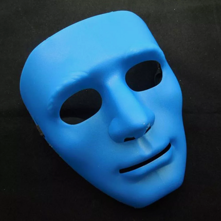 2x Robot Plain Mask Purge Style Halloween Scary Ghost Blank Mask Unisex - 2x White