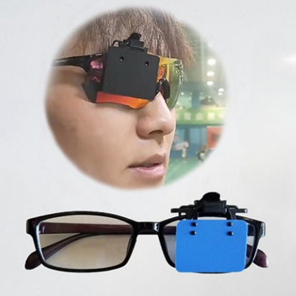 ISSF Flip-Up Eyeshield Sport Shooting Eye Shield Aim Blocker Targeting Sight Cover Blinding - Blue-Horizontal 4x3cm