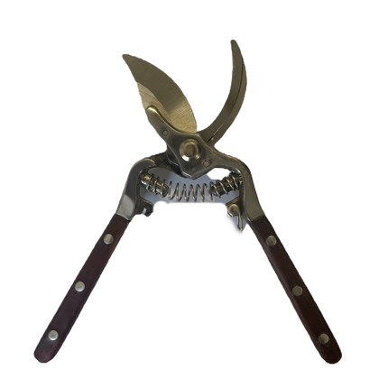 Curved Pruning Shears | Wood & Metal Handle