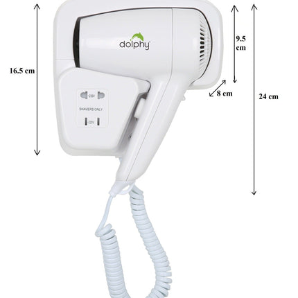 Wall Mount Hair Dryer 1200W - White