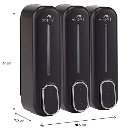 Manual Soap Dispenser 300ml (Pack of 3) - Black