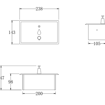 Recessed Mounted Soap Dispenser 1400 ML