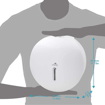 PLAZA Jumbo Toilet Roll Dispenser - White
