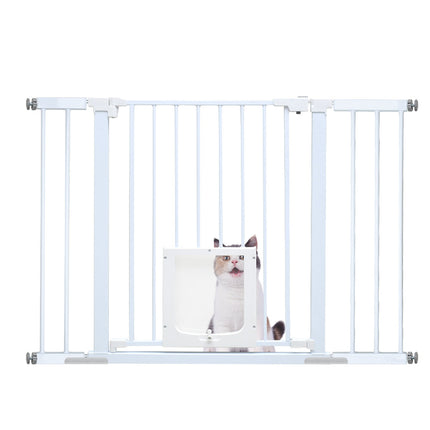 Alston 76cm Tall Baby Pet Security Gate Safety Adjustable Width with Cat Door for House Doorways Stairs Guard Extension Part Width 12cm/24cm Wall Mount