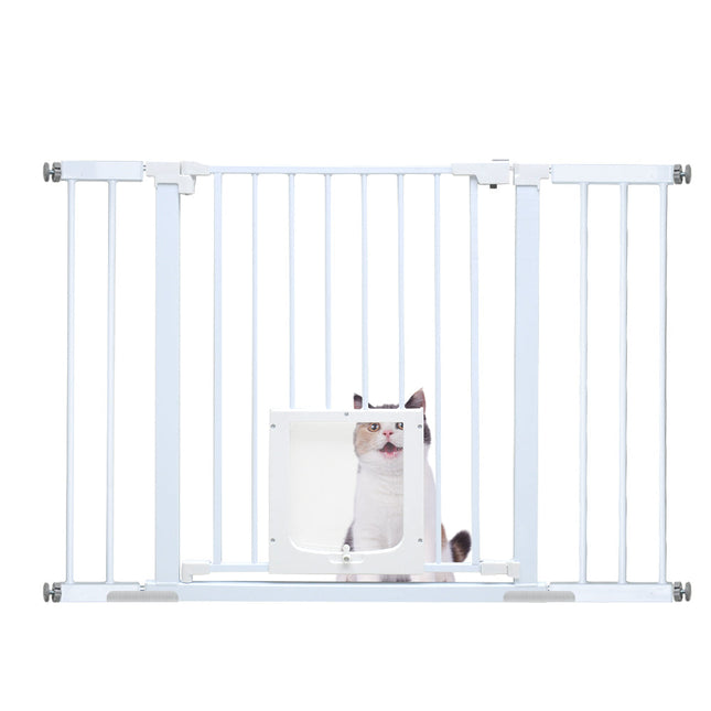 Alston 76cm Tall Baby Pet Security Gate Safety Adjustable Width with Cat Door for House Doorways Stairs Guard Extension Part Width 12cm/24cm Wall Mount