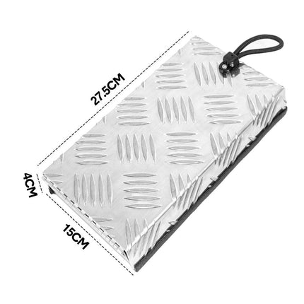 Truma Cowl Cover Silver Universal Aluminum Checker Plate External Flue Vent Spraying Console Replacement Part Fits Truma Water Heater 27x15x4cm