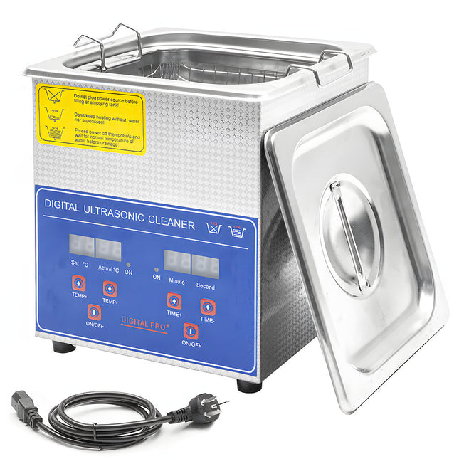 2L Ultrasonic Cleaner Lab-Grade Stainless Steel Ultrasonic Cleaning Machine Digital Heating Timer and Basket for Home and Commercial Jewellery Eyeglass