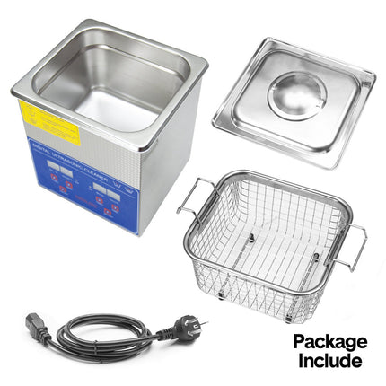 2L Ultrasonic Cleaner Lab-Grade Stainless Steel Ultrasonic Cleaning Machine Digital Heating Timer and Basket for Home and Commercial Jewellery Eyeglass
