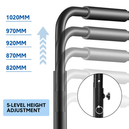 Set of 2 Functional Fitness Dip Stands Station Height Adjustable Dip Bars Portable Parallettes Calisthenics Equipment Safety for Home Gym Strength Training