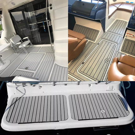 EVA Boat Flooring Mat Foam Boat Decking Faux Teak Marine Mat Boat Carpet Sea Deck Marine Flooring for Motorboat RV Yacht Kayak Surfboard 240cmx90cm