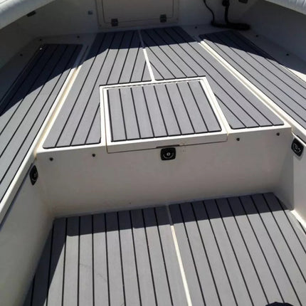 EVA Boat Flooring Mat Foam Boat Decking Faux Teak Marine Mat Boat Carpet Sea Deck Marine Flooring for Motorboat RV Yacht Kayak Surfboard 240cmx90cm