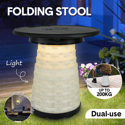 Multi-Functional Outdoor Stool for Aussie Night Camping Fishing Telescopic Hook Rod Lanterns Tarps Hanging No-Tools Assembly Anti-Corrosion PP