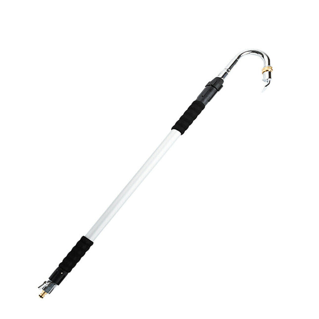 Stainless Steel Pressure Washer Gutter Cleaner Aluminium Alloy Water Fed Pole for Gutter Cleaning 180 Rotatable Nozzle Max 1.75m With Curved End