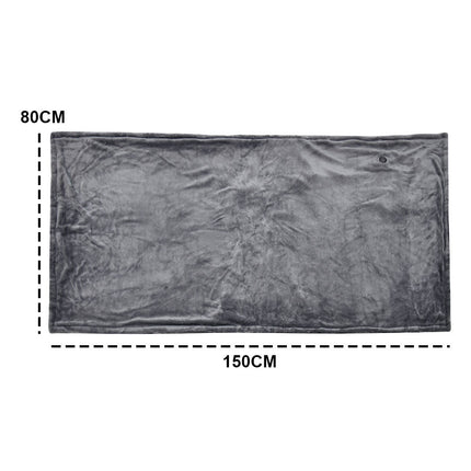 Electric Heated Blanket Washable 10W Heated Soft Thermal Zipper Shawl Wraps USB Charging Winter Heating Wraps Pad with 3 Level Temperature Setting