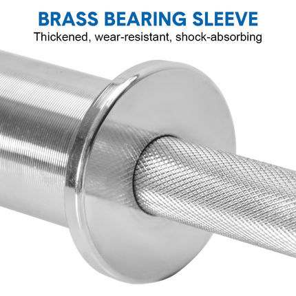 Olympic Barbell Bar 50cm Heavy Duty Dumbbell Handles Pair of Steel 100kg Weight Capacity with Spring Collars for 2" Olympic Weight Plate Strength Training