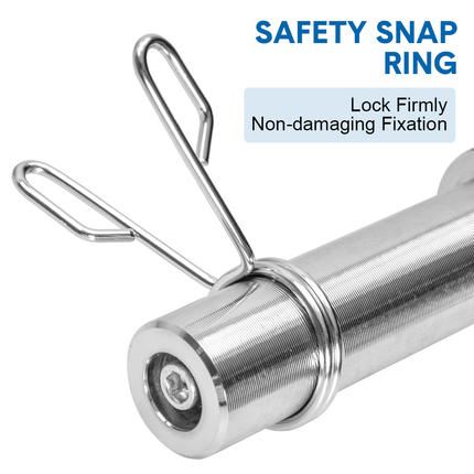 Olympic Barbell Bar 50cm Heavy Duty Dumbbell Handles Pair of Steel 100kg Weight Capacity with Spring Collars for 2" Olympic Weight Plate Strength Training