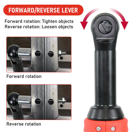 Cordless Electric Ratchet Wrench Set 12V Power Electric Ratchet Wrench 3/8inch 400 RPM Variable Speed with Sockets Two 2000mAh Batteries and Charger