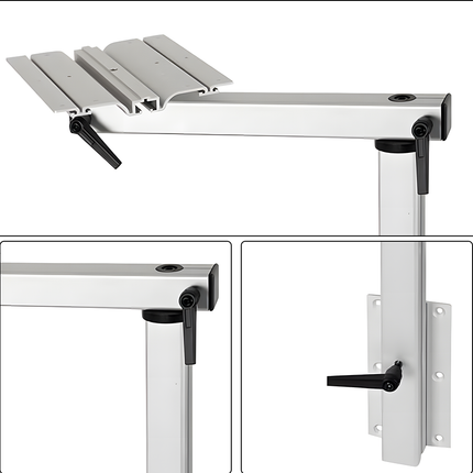 Adjustable RV Table Leg 360° Rotating Support Pedestal Table Leg RV Accessories, Detachable Aluminum Alloy Support Table Pedestal with Stepless Knob