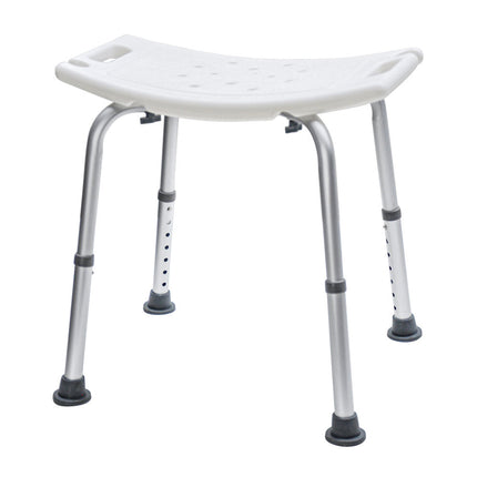 Shower Chair Stable Non-Slip Bath Seat 37-52cm Height Adjustable with Shower Holder and Armrest for Elderly Medical Disabled Safety Bathroom Max Load 100kg