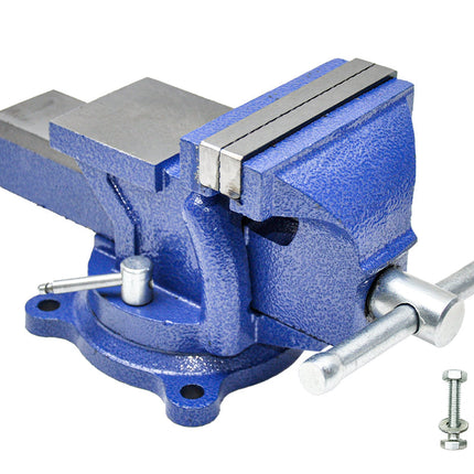 Heavy Duty 4" Bench Vice Table Top Clamp Vise with Anvil Swivel Base For Woodworking Fit for Home and Workshop Application