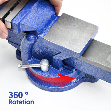 Heavy Duty 4" Bench Vice Table Top Clamp Vise with Anvil Swivel Base For Woodworking Fit for Home and Workshop Application