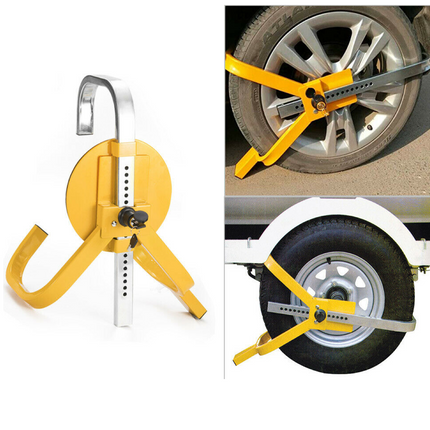 Wheel Clamp Defender Tyre Lock Adjustable for 13'' 14'' 15'' Truck SUV Trailer Caravan 195mm-230mm Heavy Duty with 2 Keys Anti Theft 1 Year Warranty
