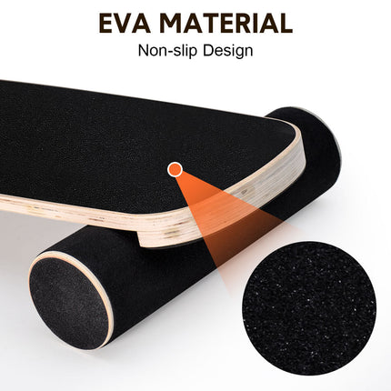 Wooden Balance Board Non-Slip Roller Board Home Fitness Balance Trainer Improves Core Stability for Snowboard Skateboard Surf Yoga Training Max Load 200kg