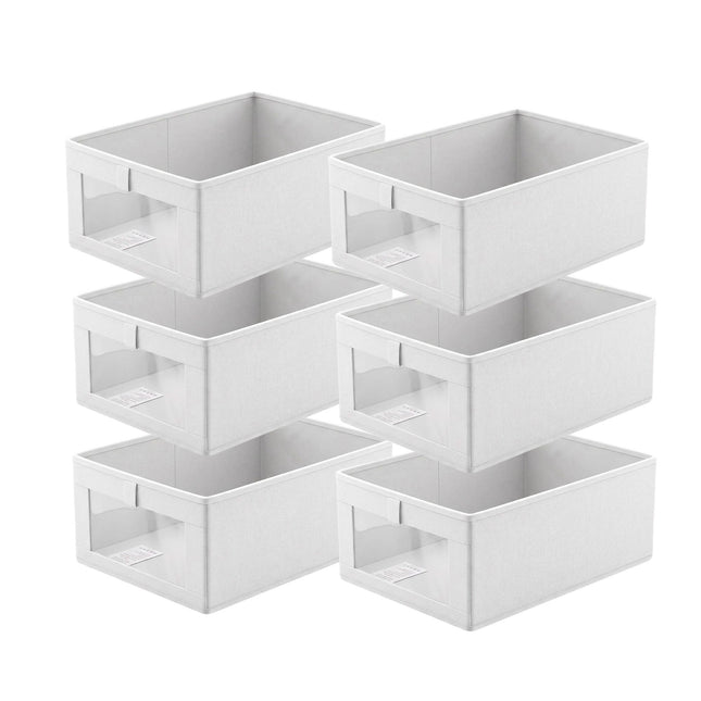 Artiss 6 Pack Linen Closet Organizers and Storage Foldable Clothing Bins