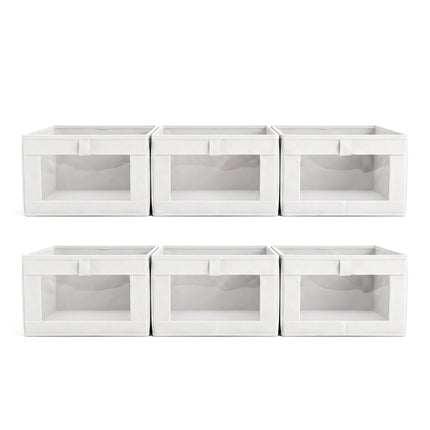 Artiss 6 Pack Linen Closet Organizers and Storage Foldable Clothing Bins