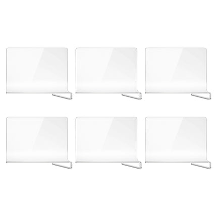 Artiss 6 Pack Closet Organizers and Storage Clear Shelf Dividers