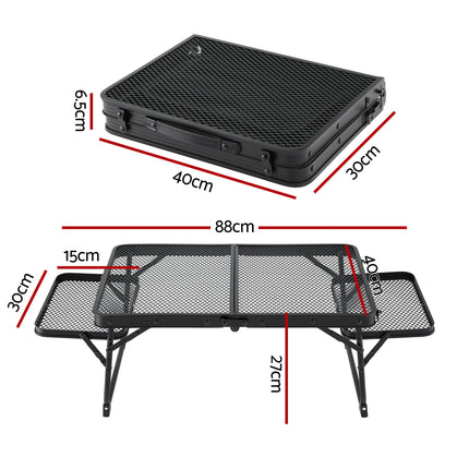 Weisshorn Camping Table Mesh Desktop Lightweight Portable Outdoor Folding Grill Desk