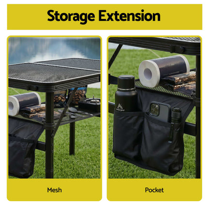 Gardeon BBQ Camp Table, 60*40*56 Portable Foldable Lightweight Grill Outdoor Metal Table 2.5kg