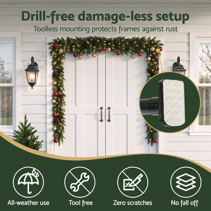 Jingle Jollys Christmas Garland Hook Wreath Hanger Fits 85-160CM Door No Drill