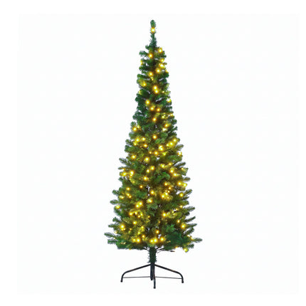 Jingle Jollys 1.8m Pre-Lit Christmas Tree Slim Pencil Xmas Tree Corner Tree