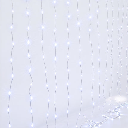 Jingle Jollys 3X3M Christmas Lights Curtain String Light 300 LED Cool White