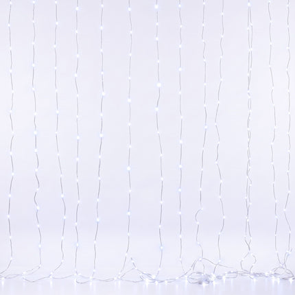 Jingle Jollys 3X3M Christmas Lights Curtain String Light 300 LED Cool White