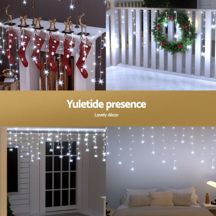 160 LED 6M Christmas Lights Icicle Light Solar Cold Jingle Jollys