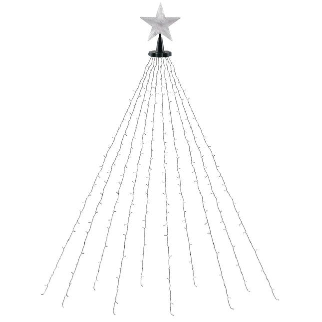 Jingle Jollys 2.5M Christmas Lights Waterfall String Light 300 LED Star Topper