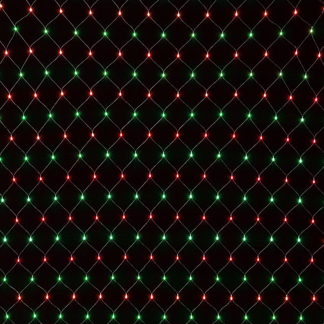 Jingle Jollys Christmas Lights 6x4m Christmas Net Lights 1000LED Red Green Festive Lighting