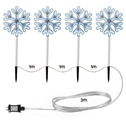Jingle Jollys 4 Pack Christmas Lights Path Lights Garden Decoration Outdoor Pathway Lighting